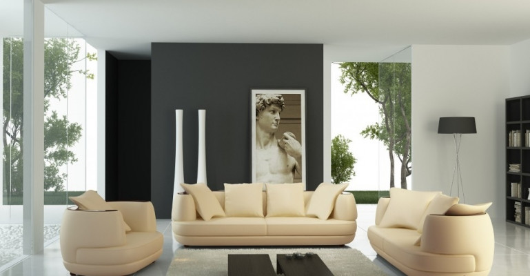 Sofa set with USB Luxury designer couch upholstery 3+2+1 leather sofa seat gray new