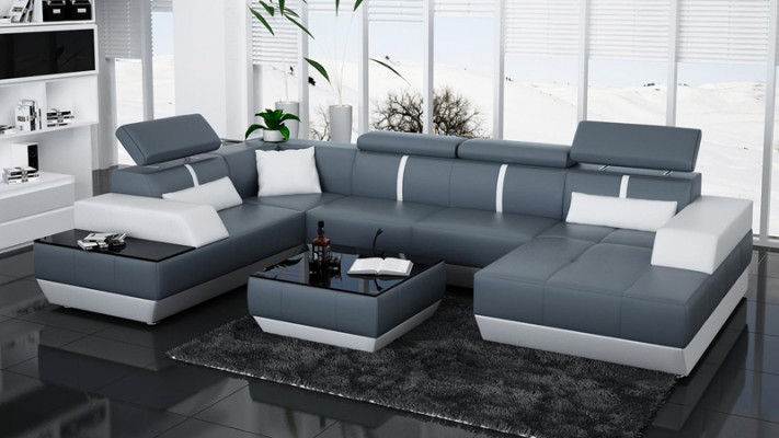 Leather sofa Couch Living Landscape Corner Sofa Set Design Modern Sofa K5015