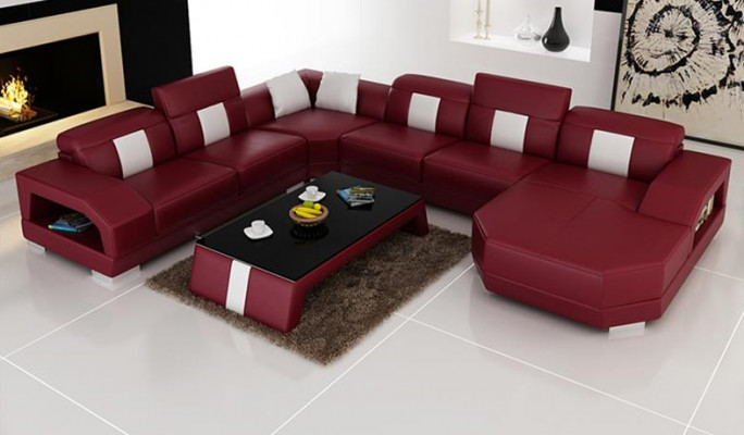 Living room landscape couch upholstery corner set designer leather sofa