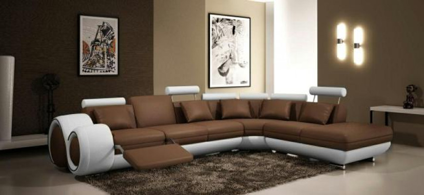 LEATHER SOFA with USB LEATHER COUCH SET SOFA COUCH LIVING AREA Berlin V NEW
