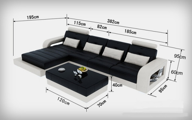 Leather sofa with USB, living landscape corner sofa corner suite design modern sofa L6008C