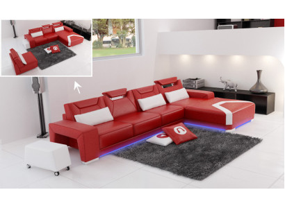 Leather sofa with USB, living landscape corner sofa corner set design modern sofa F3011C