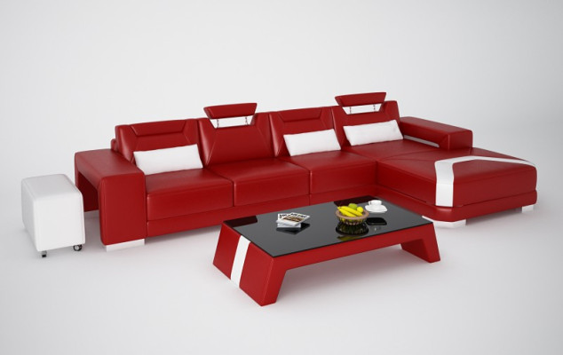 Leather sofa with USB, living landscape corner sofa corner set design modern sofa F3011C