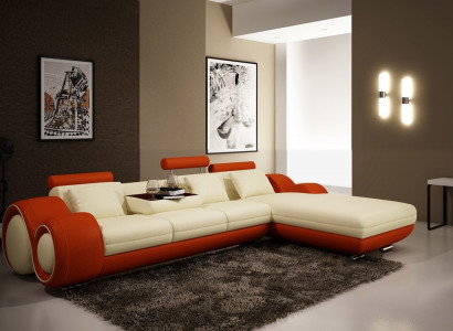 Leather sofa couch living landscape corner sofa corner suite design modern sofa A1163E