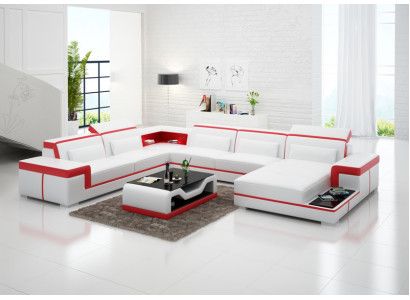 Leather sofa couch living landscape corner sofa corner set design modern sofa G8020 new