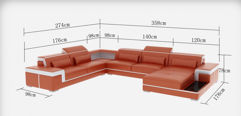 Leather sofa couch living landscape corner sofa corner set design modern sofa G8020 new