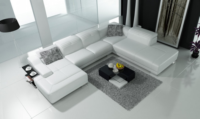 Leather sofa sofa couch living landscape corner sofa corner set design