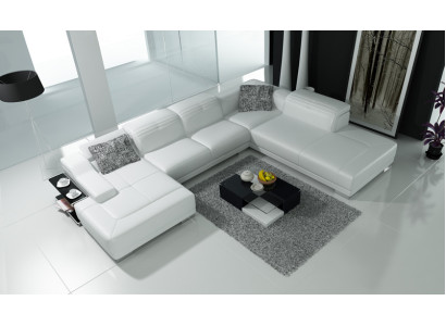 Leather sofa sofa couch living landscape corner sofa corner set design