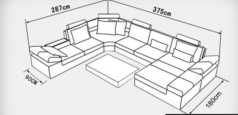 Leather Sofa Couch Living Area Corner Sofa Set Design Modern Sofa K5014