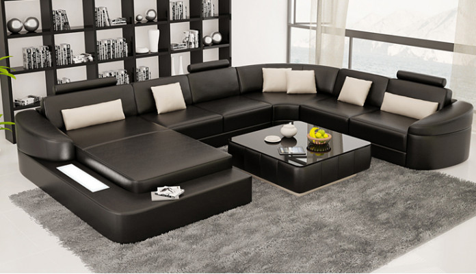 Living landscape couch upholstery corner suite designer leather sofa big sofa Kelcher