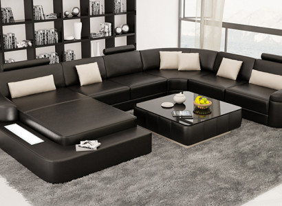 Living landscape couch upholstery corner suite designer leather sofa big sofa Kelcher