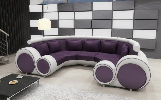 Corner sofa living landscape U-shape textile big XXL corner sofa fabric textile sofa couch new