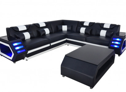 Designer upholstered couch corner leather corner sofa upholstered landscape room