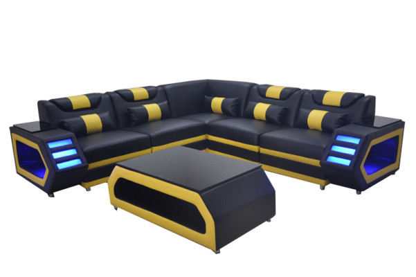 Designer upholstered couch corner leather corner sofa upholstered landscape room