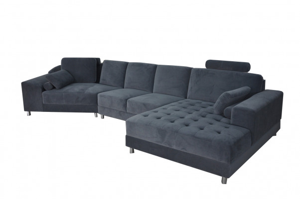 Modern textile corner sofa upholstered living room L-shape sectional sofa with USB corner sofa