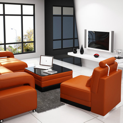 Leather Sofa Couch Living Area Sectional Sofa Corner Set Design Modern Sofa F3017C