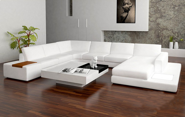 Leather sofa couch living room set corner sofa corner suite design modern sofa with USB