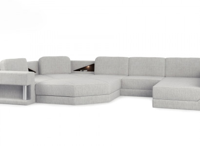 Modern corner sofa USB LED couch upholstered leather design sofa furniture living landscape