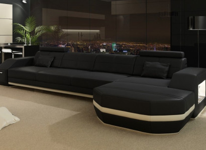 Relax in style with the new L-shaped corner sofa featuring premium leather upholstery.