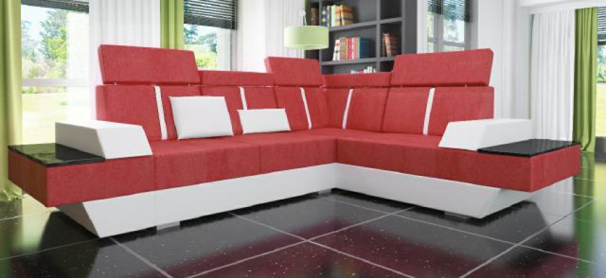Designer corner sofa living landscape sofa with USB couch fabric textile leather patented