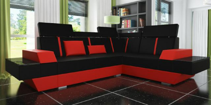 Custom-made leather sofa USB sectional living room upholstered sofa corner sofa corner couch