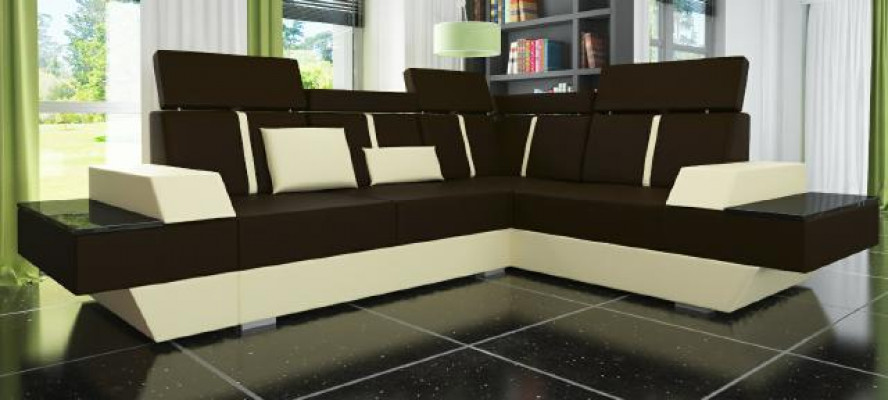 Upholstered Couch Sofa with USB, Corner Couch Leather Couch Designer Leather Sofa Living Landscape