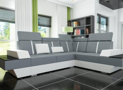 Design leather sofa USB living landscape upholstered sofa corner sofa corner couch custom-made