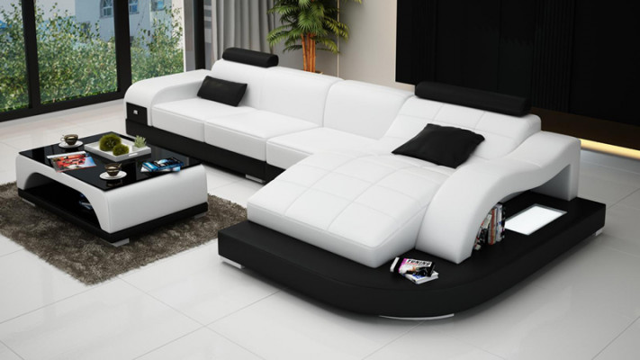 Living area corner sofa sofa with USB leather sofa designer sofa seat cushion new 3375