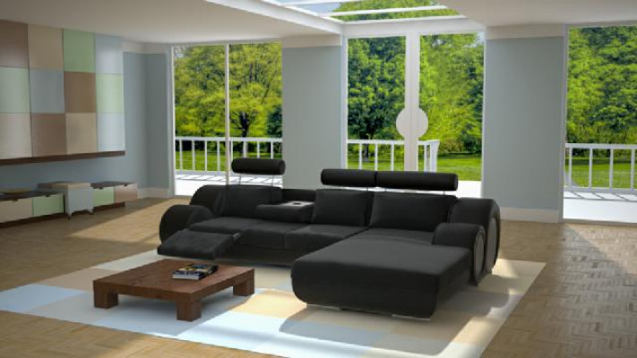 Designer couch sofa upholstery leather sofa + USB new suite living landscape corner couch