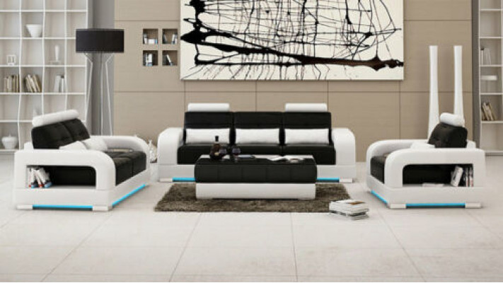 Sofa Couch Upholstery Living Area Seating Furniture Set Suite 3+2+1 Sofas