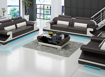 Leather sofa couch living room set 3+2+1 seater suite sofa suite