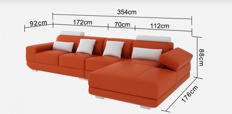 Leather sofa couch living area sectional sofa corner set design modern sofa with USB