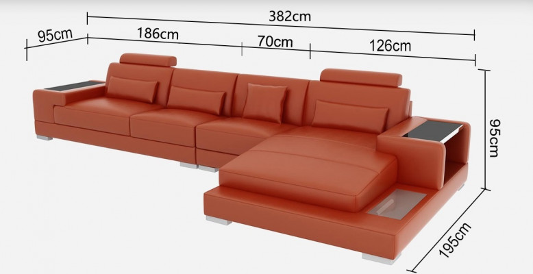 Leather sofa couch living area corner sofa corner modern sofa design set