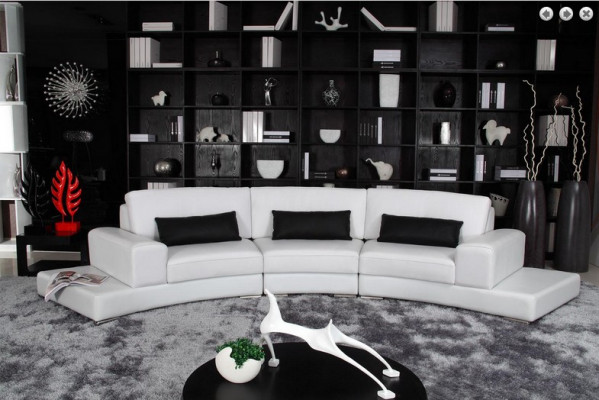 Leather sofa Couch Living area Corner sofa Corner suite Design Modern Sofa A1130