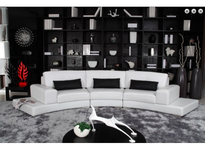 Leather sofa Couch Living area Corner sofa Corner suite Design Modern Sofa A1130