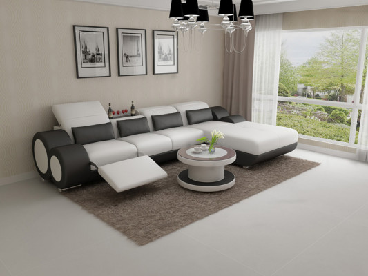 Leather sofa + USB sofa set new corner sofa corner set design modern sofa G8035H