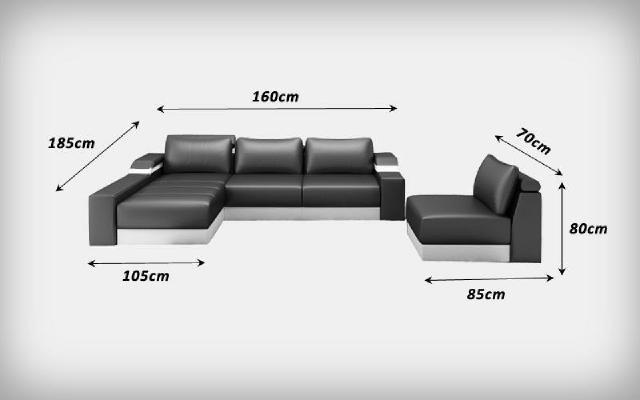 Corner sofa corner sofa with USB upholstery leather set living area chaise lounge