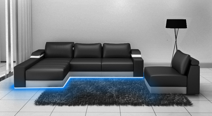 Corner sofa corner sofa with USB upholstery leather set living area chaise lounge