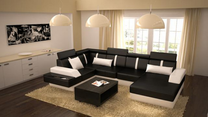 Designer living area corner couch sofa upholstered suite leather sofa sofas new.