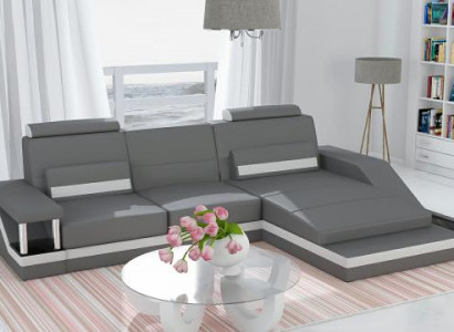 Corner sofa set leather textile fabric living landscape sofa USB new custom-made