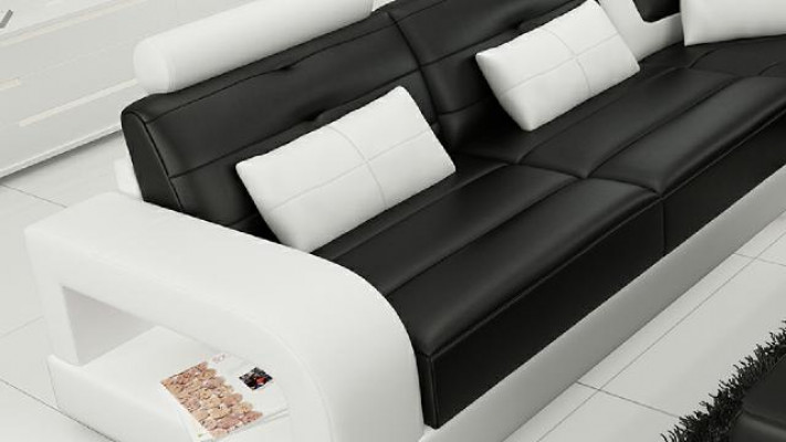 Leather sofa, sofa corner couch, USB sofa set, design couch living landscape, made to measure.