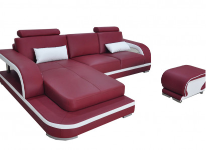 Leather corner sofa set sofas couches upholstery living landscape luxury corner couch