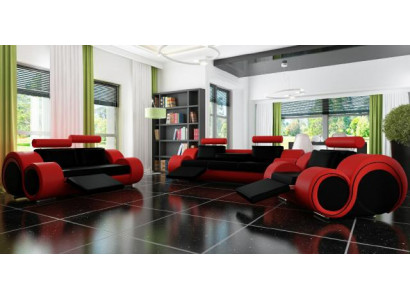 Sofa BERLIN Upholstered Couch Set 3+2 Seat Designer Sofa Leather Sofa with USB New