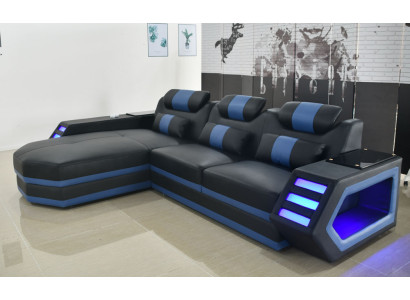 Illuminated modern couch furniture landscape seating sofa living room corner unit