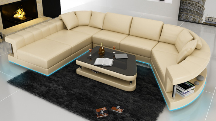 Sofa Leather Sofa Couch Living Area Corner Sofa Corner Suite Design Modern