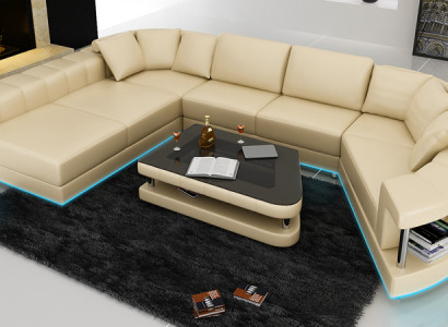 Sofa Leather Sofa Couch Living Area Corner Sofa Corner Suite Design Modern