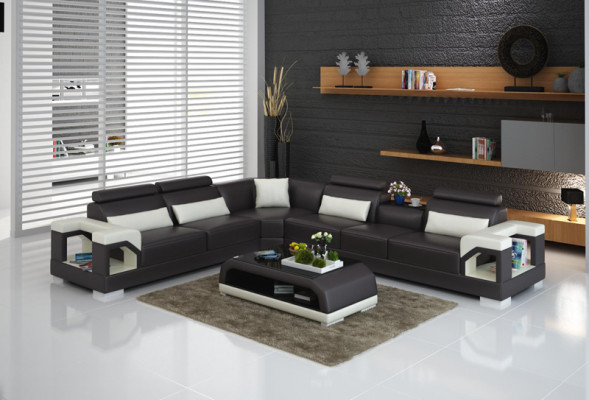 Sofa Leather Sofa Couch Living Landscape Corner Corner Sofa Modern Design Suite