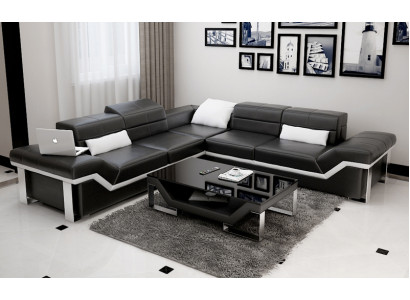 Leather sofa couch living landscape corner sofa suite design modern sofa K5007B
