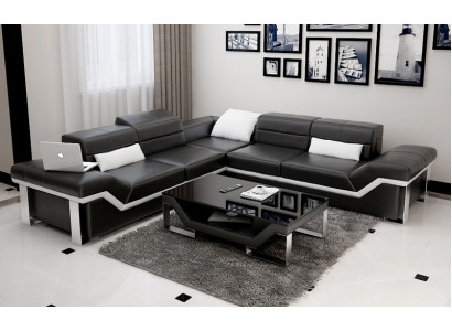 Leather sofa couch living landscape corner sofa suite design modern sofa K5007B