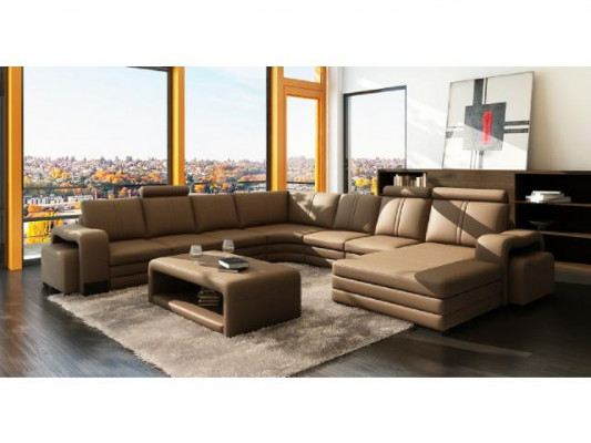 XXL leather sofa leather couch leather corner sofa living room landscape corner sofa new set sofa